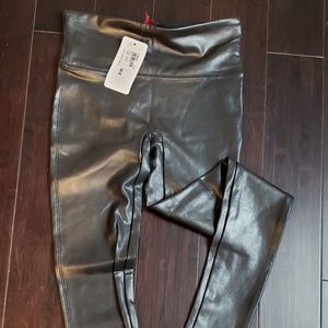 SPANX faux leather leggings NWT Small